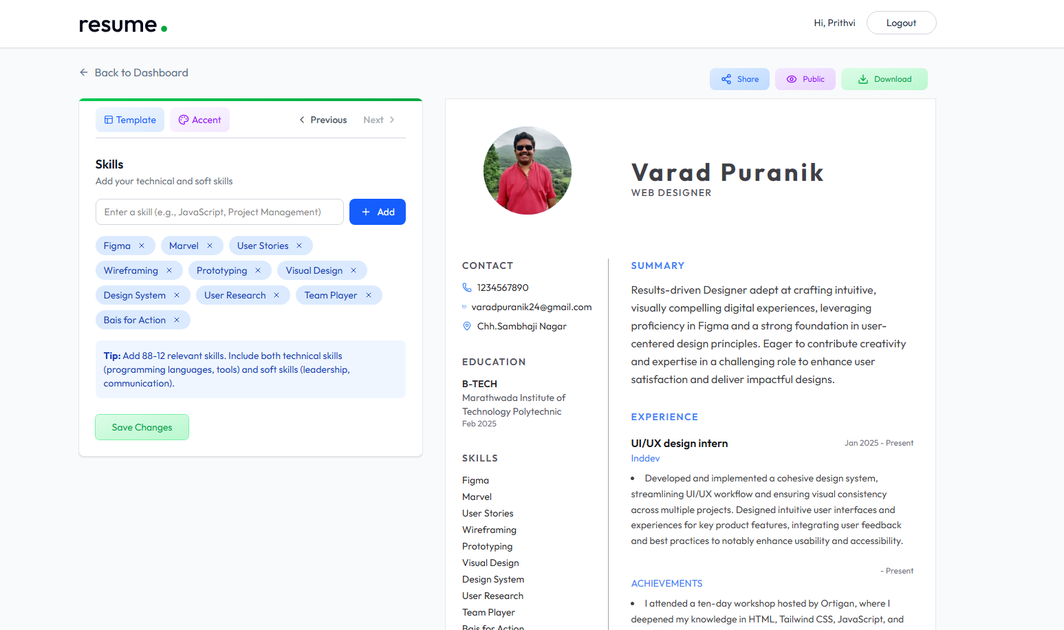 Responsive Mobile View