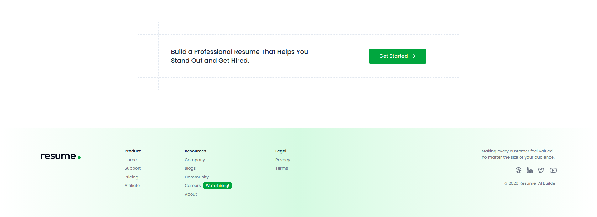 Resume Preview Page