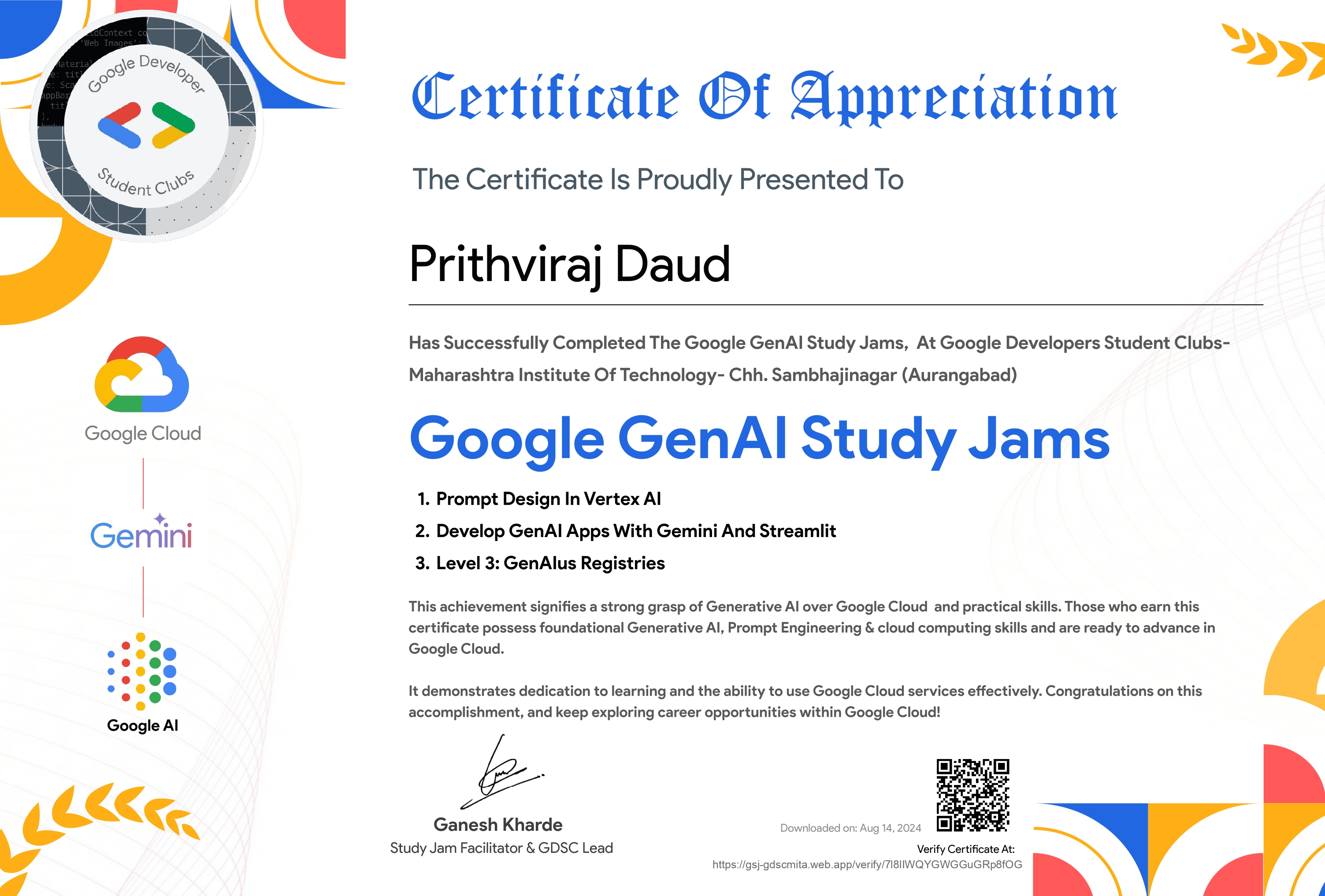 Google GenAI Study Jams