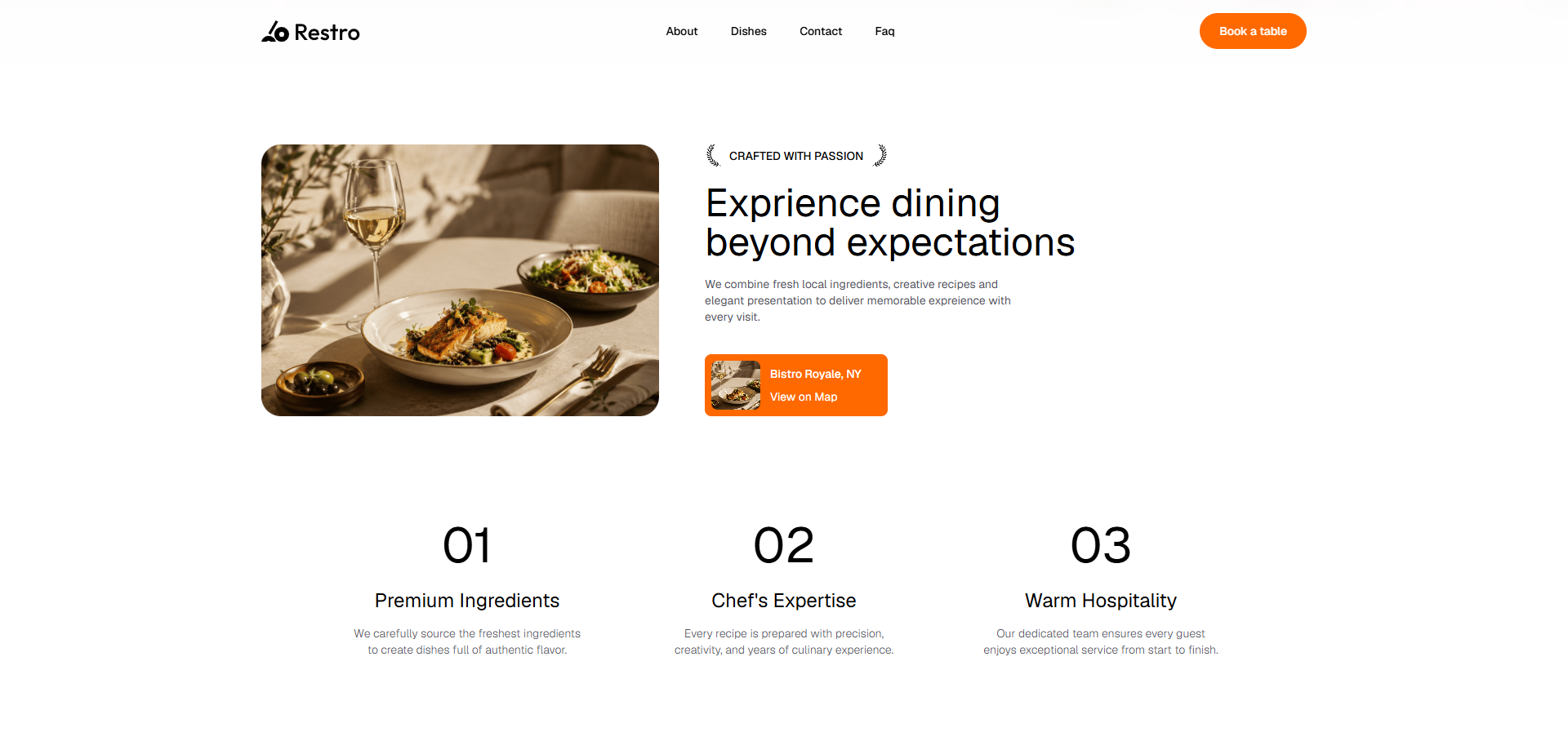 About Restaurant Section